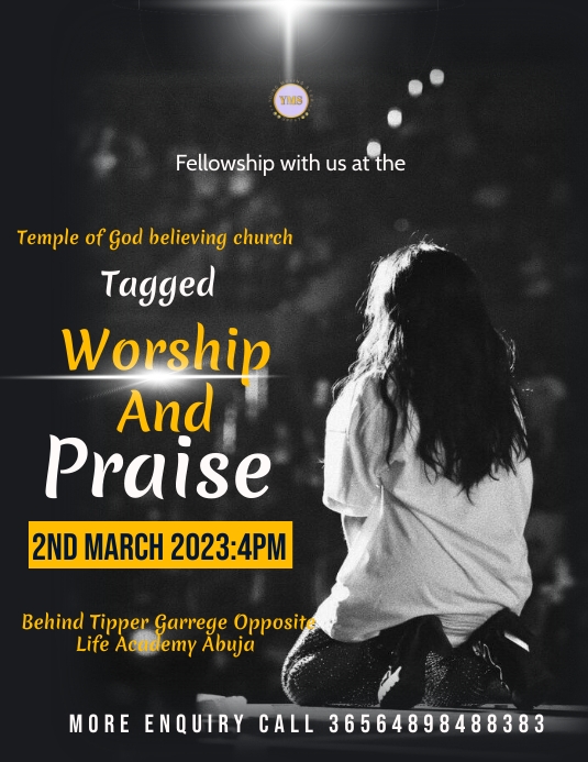 CHURCH FLYER Folheto (US Letter) template