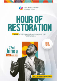 Minimal Church Flyer Design for Print A5 template