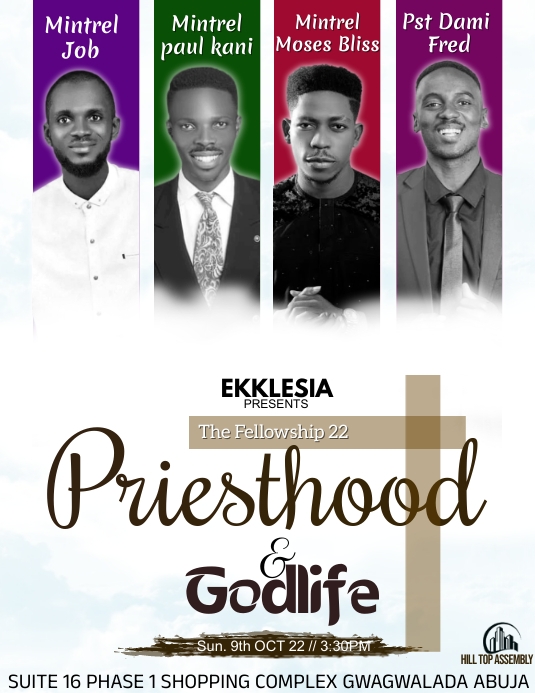 Church flyer Folheto (US Letter) template