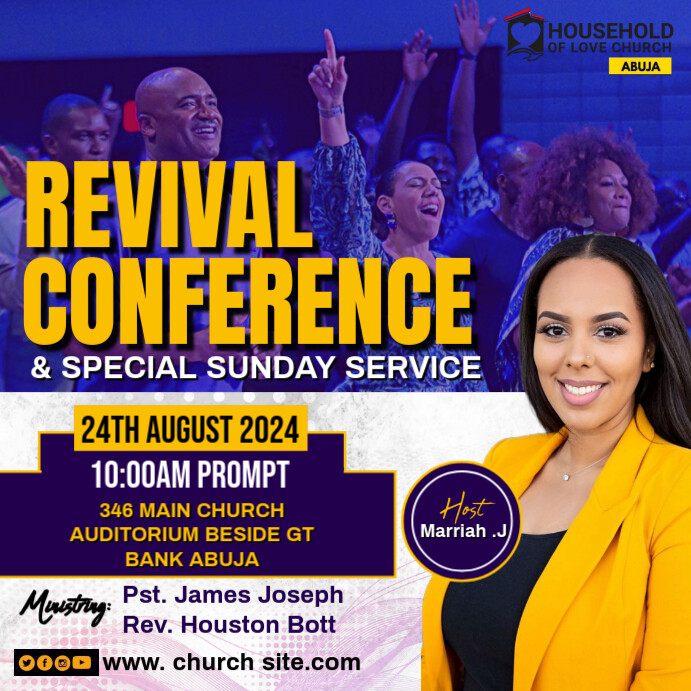 CHURCH FLYER Wpis na Instagrama template