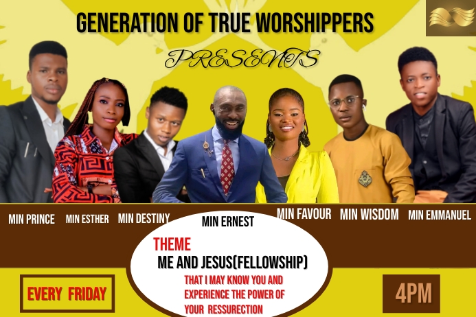 CHURCH FLYER Banner 4' × 6' template