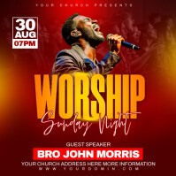 Church flyer Instagram-bericht template