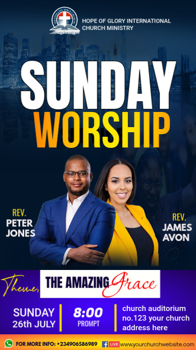 CHURCH FLYER Instagram-verhaal template