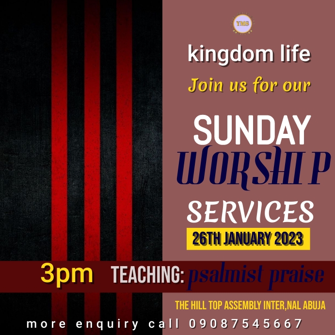 CHURCH FLYER Quadrado (1:1) template