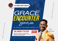 church flyer design template Postcard