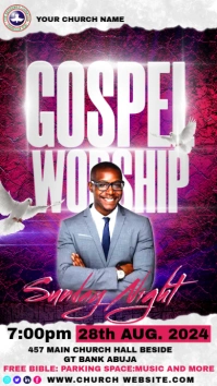 church flyer Instagram Story template