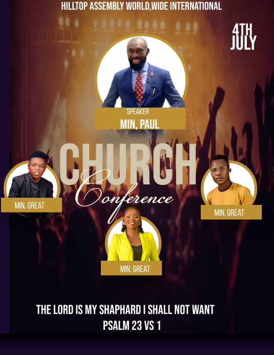 CHURCH FLYER Folheto (US Letter) template