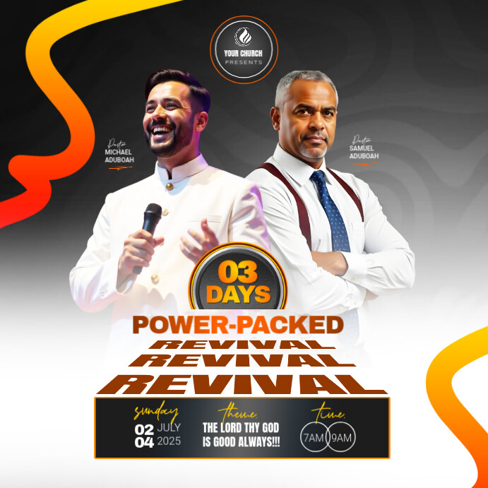 Church flyer Instagram Post template