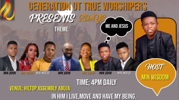 church flyer Digital na Display (16:9) template