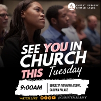 Thank you for attending our church service Template | PosterMyWall