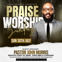 Church flyer Instagram Post template