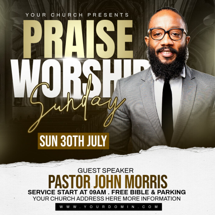 Church flyer Iphosti le-Instagram template