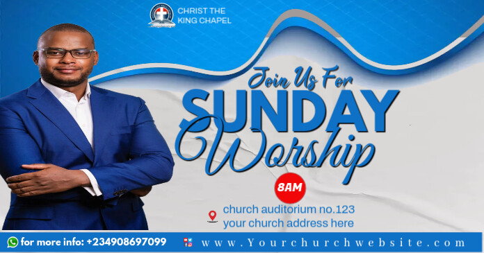 CHURCH FLYER Facebook Shared Image template