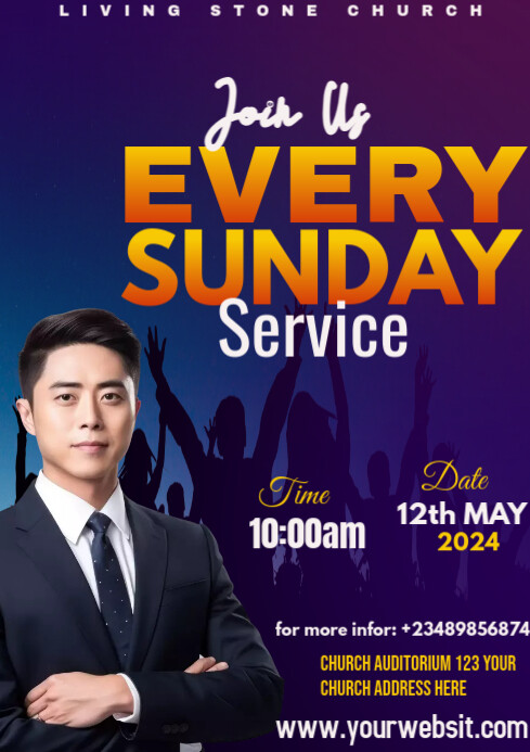 CHURCH FLYER A4 template