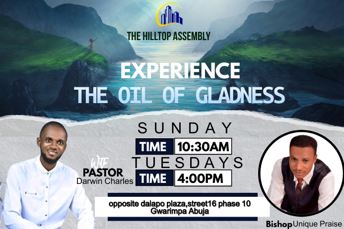 Church flyer Banner 4' × 6' template