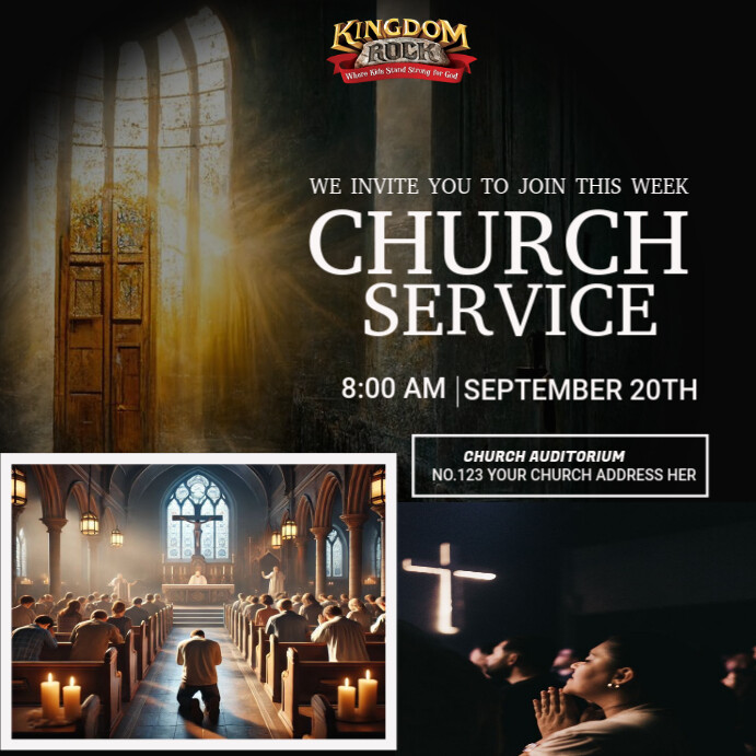 CHURCH FLYER Publicação no Instagram template