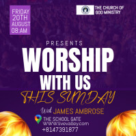 CHURCH FLYER Post Instagram template