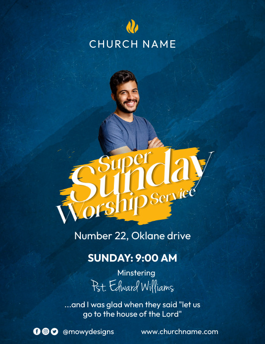Church Flyer Pamflet (VSA Brief) template