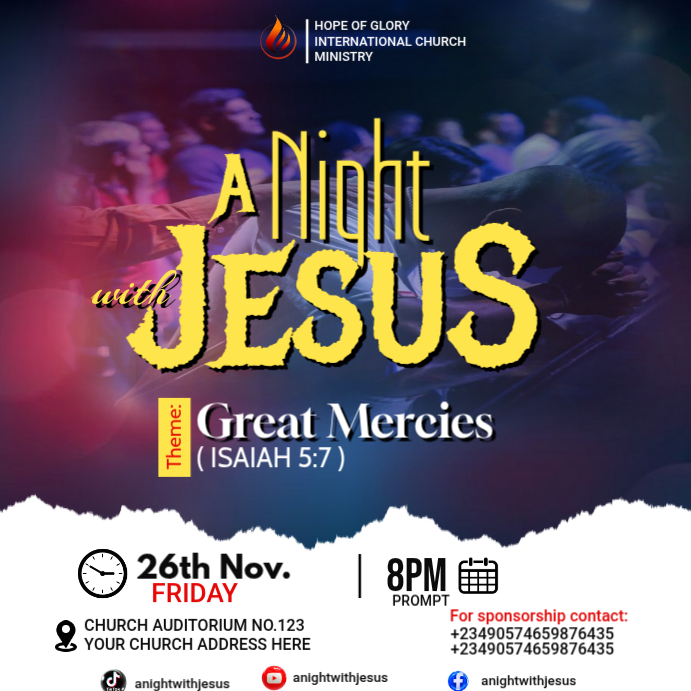 Religious Event Instagram Ad Templat | PosterMyWall