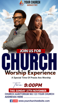 CHURCH FLYER WhatsApp Status template