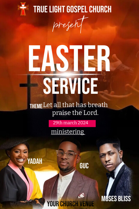 Church Advertisement CHURCH FLYER/EASTER FLYER Template | PosterMyWall