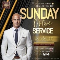 church flyer free Square (1:1) template