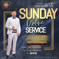 church flyer free สี่เหลี่ยมจัตุรัส (1:1) template