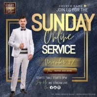 church flyer free Square (1:1) template