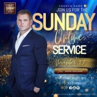 Viola Online Church Service 方形(1:1) Template