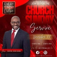 church flyer free psd download maker editor Square (1:1) template