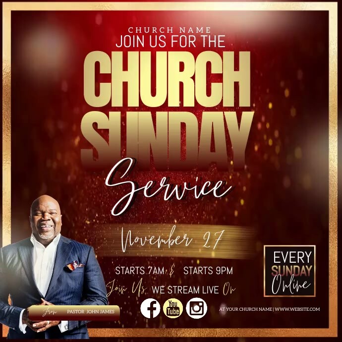 church flyer free psd download maker editor Template PosterMyWall