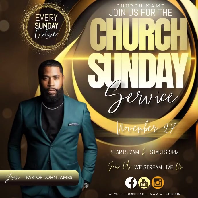 church flyer free psd download maker editor Template | PosterMyWall