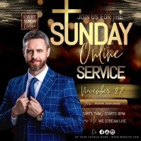 church flyer free psd download maker editor Persegi (1:1) template