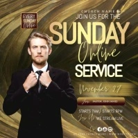 church flyer free psd download maker editor Square (1:1) template