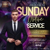 church flyer free psd download maker editor Square (1:1) template