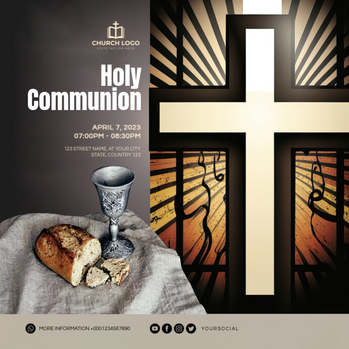 Copy of Church Flyer Holy Communion | PosterMyWall
