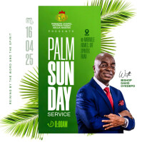 Church Flyer Template, Palm Sunday Poster Template Instagram-opslag