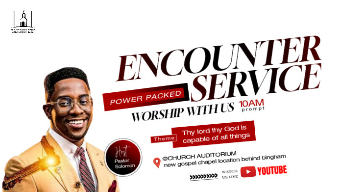 church flyer template Publicação do Twitter