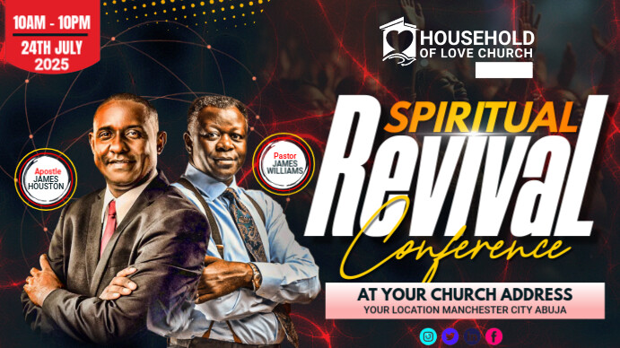 Church flyer template Twitch Overlay