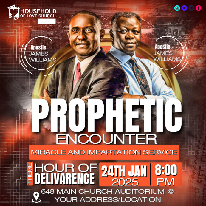 Church flyer template Instagram Plasing
