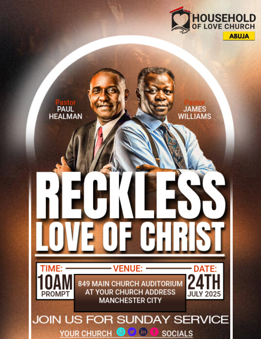 Church flyer template Pamflet (VSA Brief)