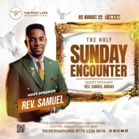 Church Flyer Template Wpis na Instagrama