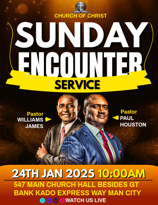 Church flyer template Pamflet (Letter AS)