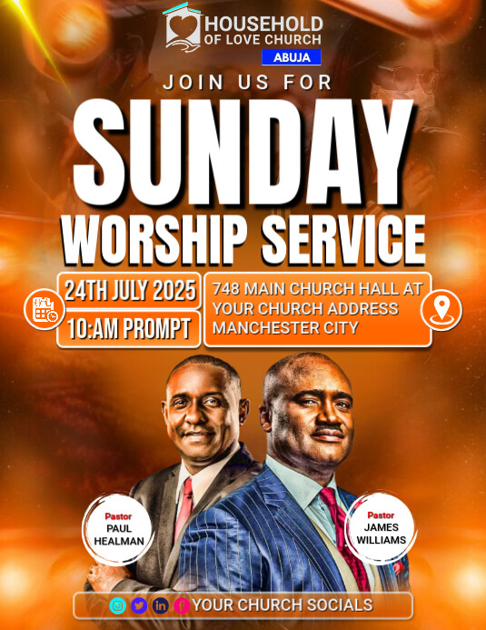Church flyer template Pamflet (VSA Brief)