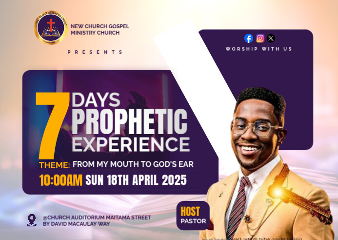 CHURCH FLYER TEMPLATE Poskaart