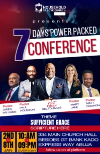 Church flyer template Half Page Wide