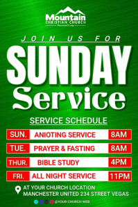 CHURCH FLYER TEMPLATE Affiche