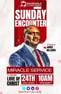 Church flyer template Half Page Wide