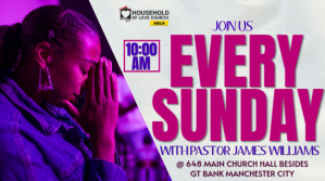 白色 Weekly Sunday Service Digital Display Template