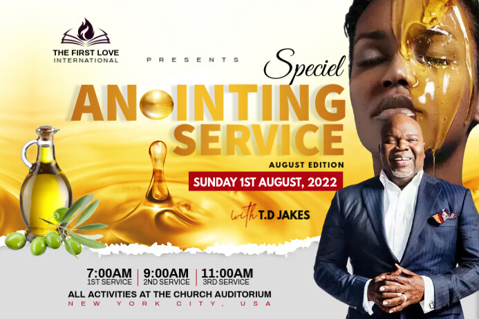 Church Flyer Template Banner 4' × 6'